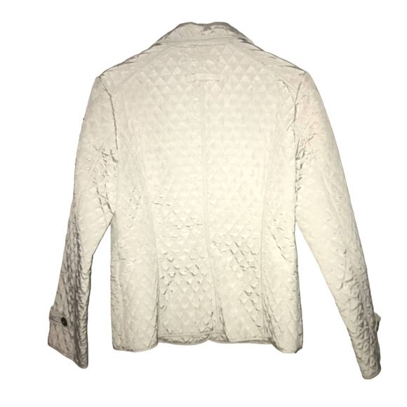 Happy Goat Lucky stamford quilted jacket fall lightweight cream ivory size M - Picture 2 of 4